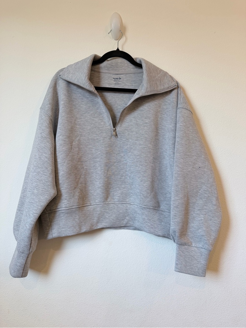 Old Navy Light Gray Half-Zip Sweatshirt Pullover
